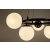 Lampa wisząca czarna metalowa z 5 mlecznymi kloszami 8278/5 - Lampy Elem